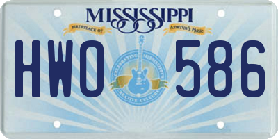 MS license plate HWO586