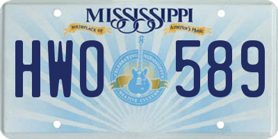 MS license plate HWO589