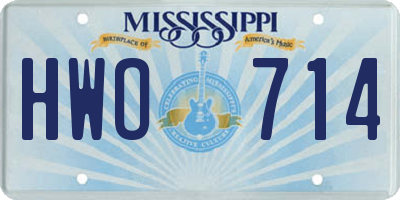 MS license plate HWO714