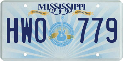 MS license plate HWO779