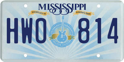 MS license plate HWO814