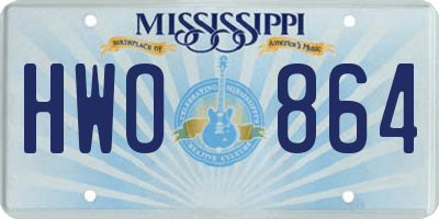 MS license plate HWO864