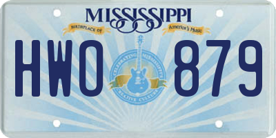 MS license plate HWO879