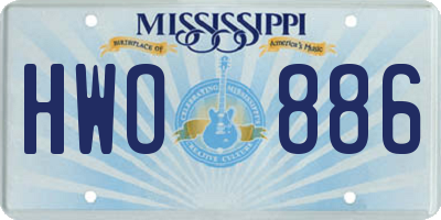 MS license plate HWO886