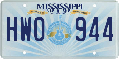 MS license plate HWO944