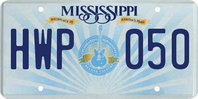 MS license plate HWP050