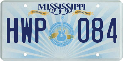 MS license plate HWP084