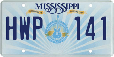 MS license plate HWP141