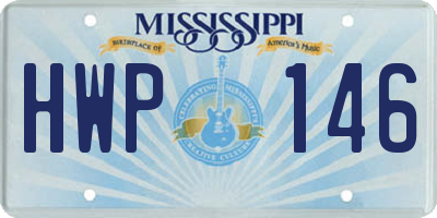 MS license plate HWP146