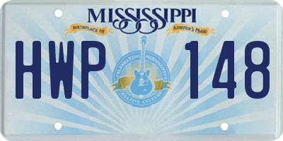 MS license plate HWP148