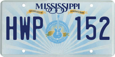 MS license plate HWP152