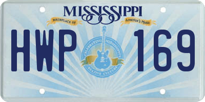 MS license plate HWP169