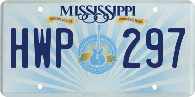 MS license plate HWP297