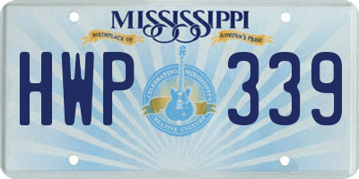 MS license plate HWP339