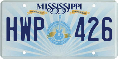 MS license plate HWP426