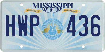MS license plate HWP436
