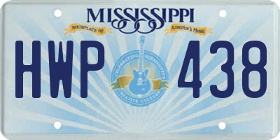 MS license plate HWP438