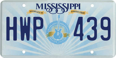 MS license plate HWP439