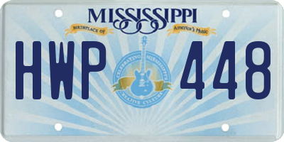 MS license plate HWP448
