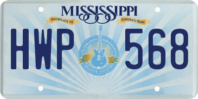 MS license plate HWP568