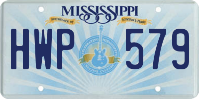 MS license plate HWP579