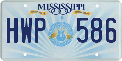 MS license plate HWP586
