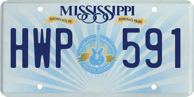 MS license plate HWP591