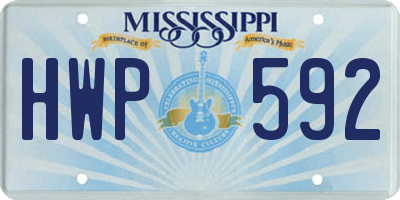 MS license plate HWP592