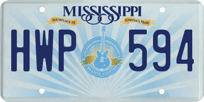MS license plate HWP594