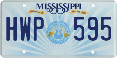 MS license plate HWP595