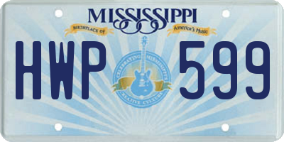 MS license plate HWP599