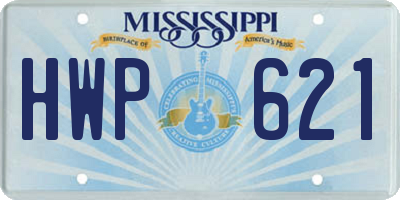 MS license plate HWP621