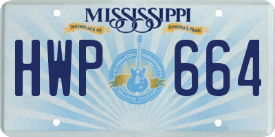 MS license plate HWP664