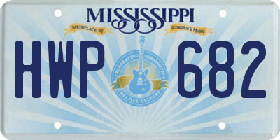 MS license plate HWP682