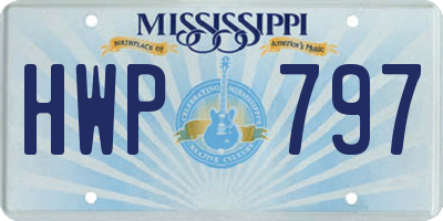 MS license plate HWP797