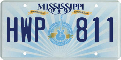 MS license plate HWP811