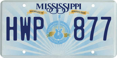 MS license plate HWP877