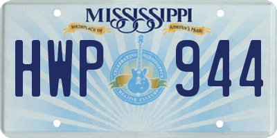 MS license plate HWP944