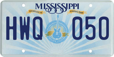 MS license plate HWQ050