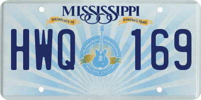 MS license plate HWQ169