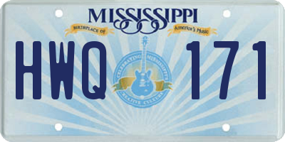 MS license plate HWQ171