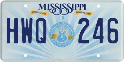MS license plate HWQ246