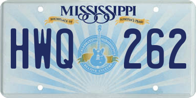 MS license plate HWQ262
