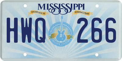 MS license plate HWQ266