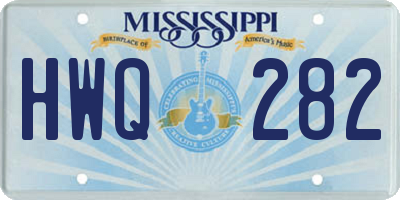 MS license plate HWQ282
