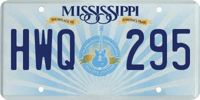 MS license plate HWQ295
