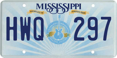 MS license plate HWQ297