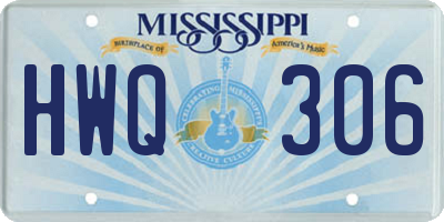MS license plate HWQ306