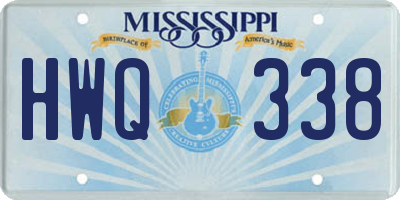 MS license plate HWQ338
