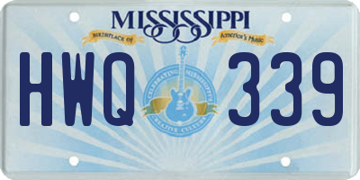 MS license plate HWQ339